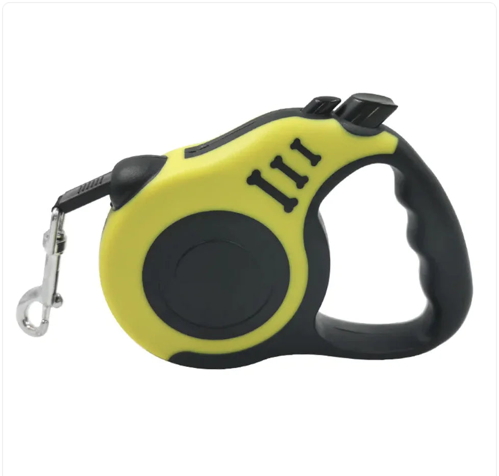 Correa Retráctil Automática para Mascotas con Estampado de Hueso