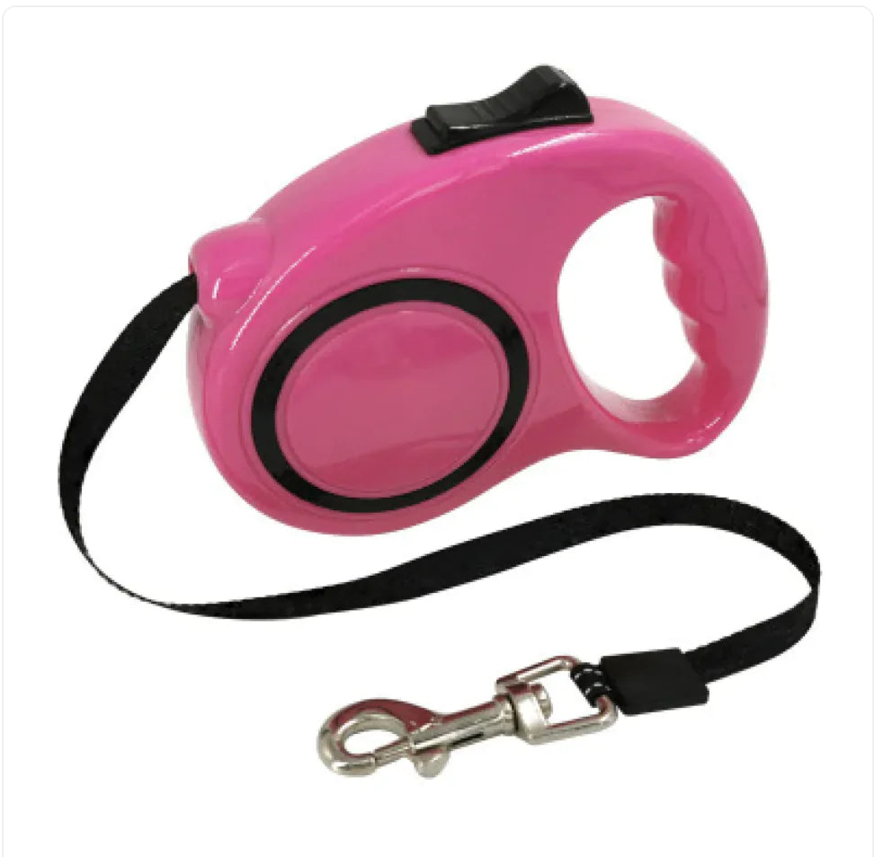Correa Retráctil Automática para Mascotas con Estampado de Hueso