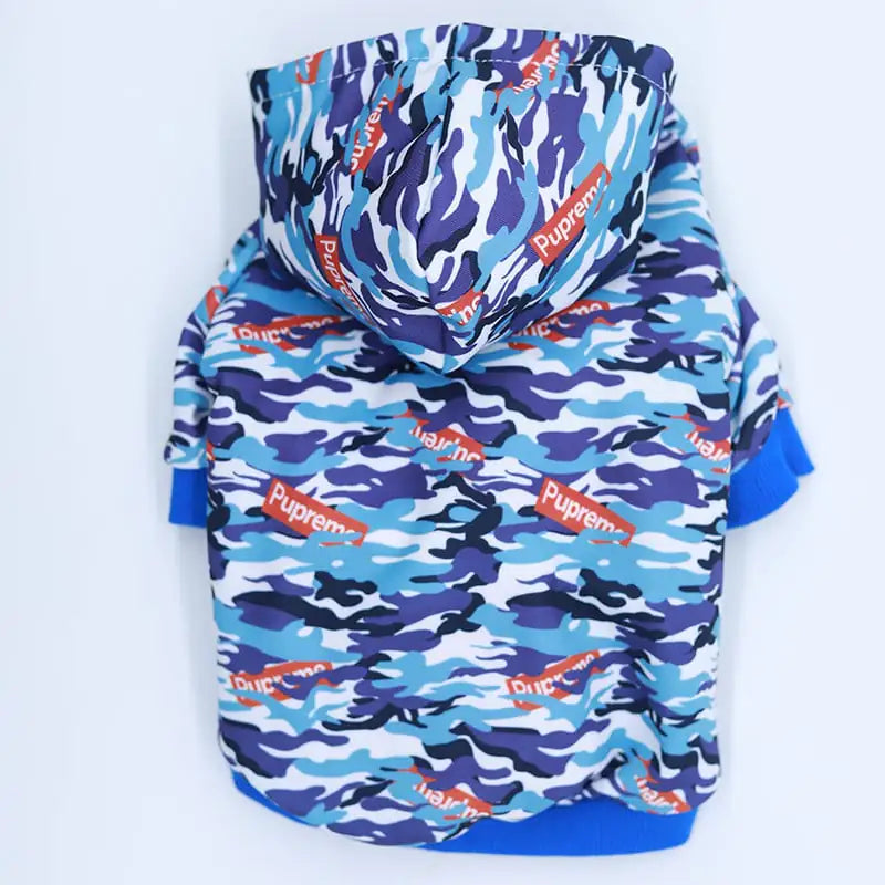 Sudadera con Capucha para Mascotas de Camuflaje con Diseño Estampado