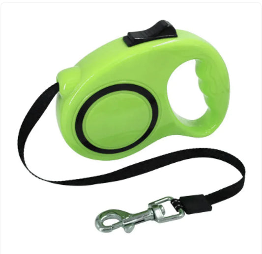 Correa Retráctil Automática para Mascotas con Estampado de Hueso