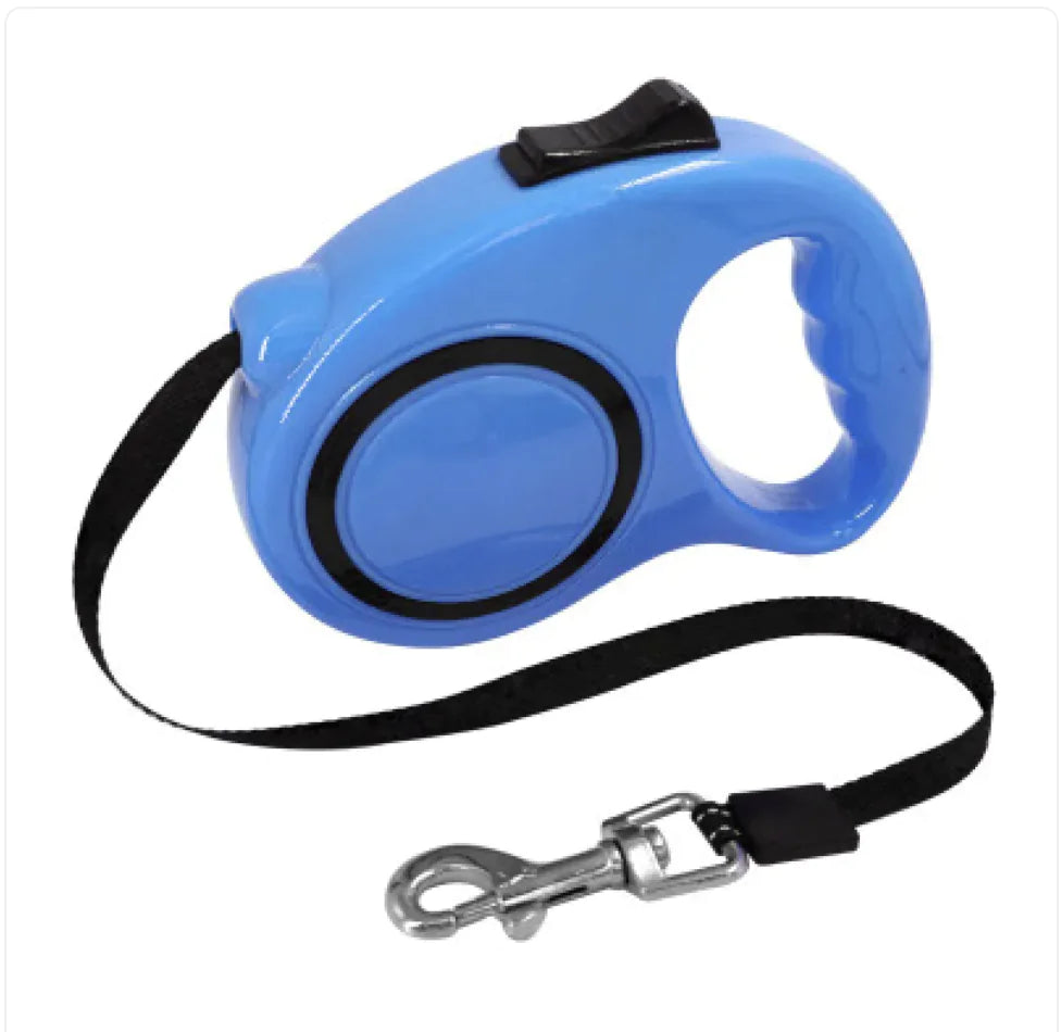 Correa Retráctil Automática para Mascotas con Estampado de Hueso