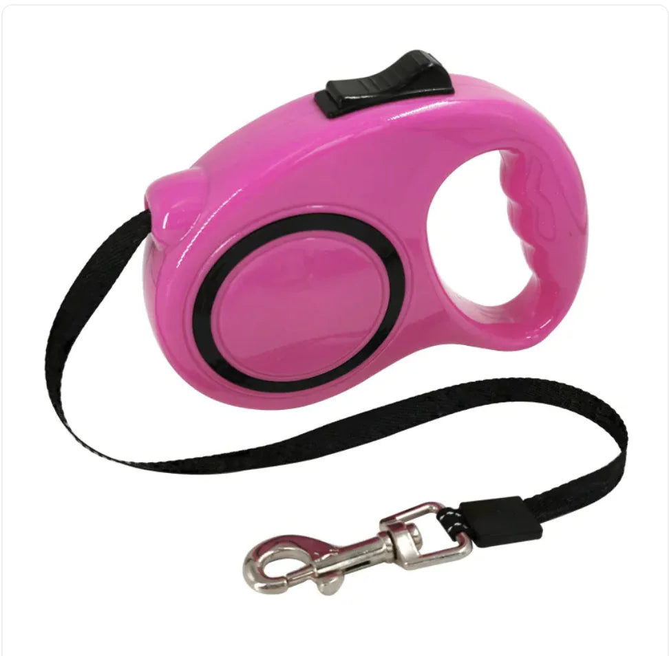 Correa Retráctil Automática para Mascotas con Estampado de Hueso